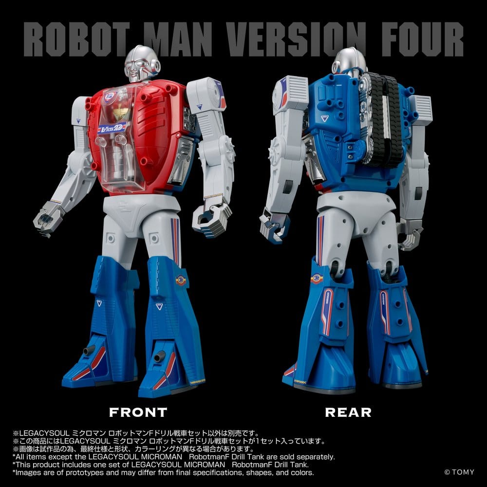 Microman Legacysoul Actionfigur Robotman F Drill Tank