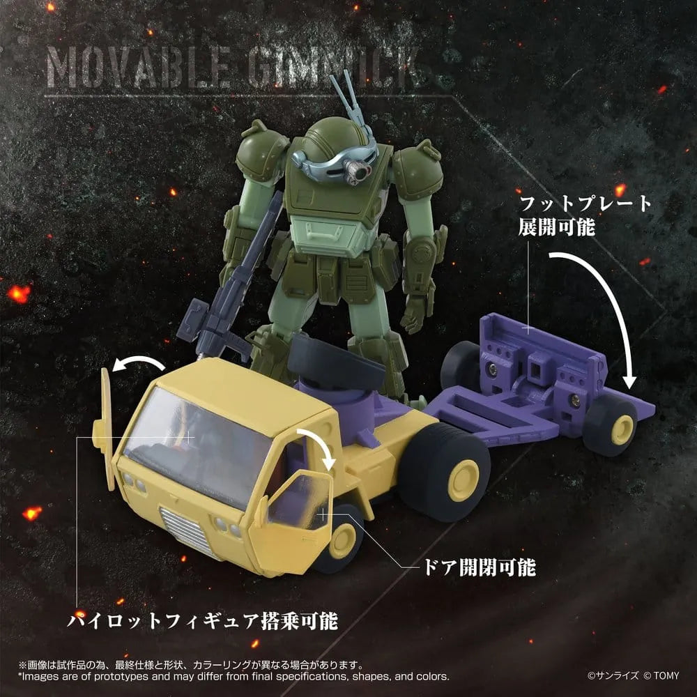 Armored Trooper Votoms Actionfigur 1/48 Toyrise At-10 At Truck & Scope Dog 9 cm