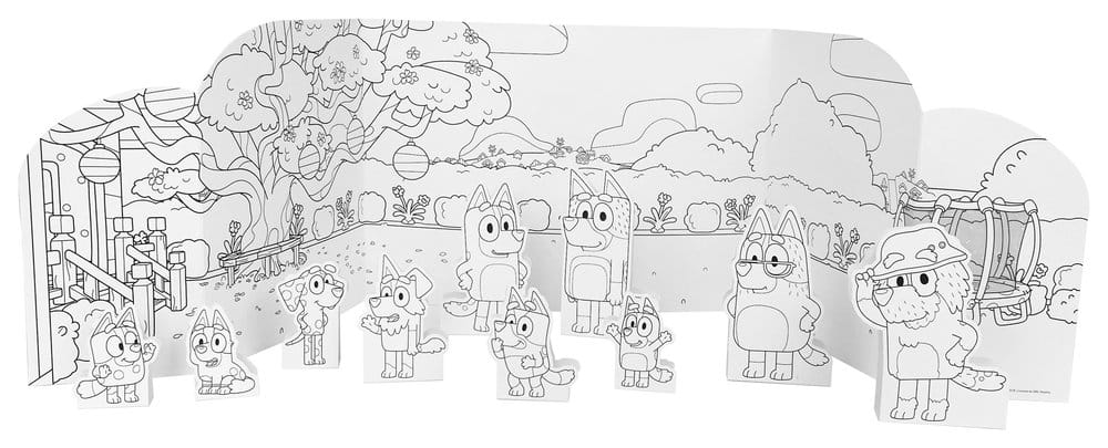 Bluey Ausmal- und Spielwelt Set