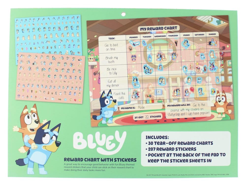 Bluey Belohnungsplan-Set