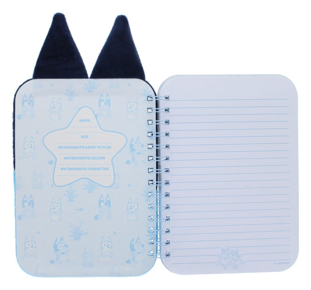 Bluey Plüsch Notizbuch Blau