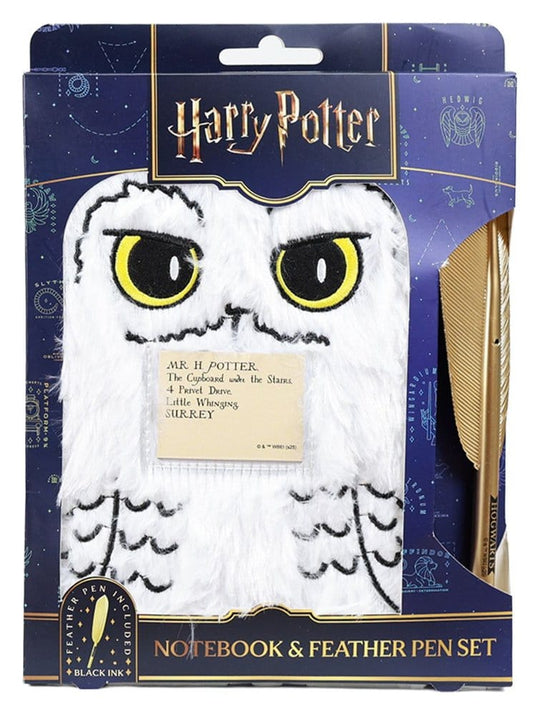 Harry Potter Plüsch Notizbuch Set mit Stift Hedwig Magical Locations