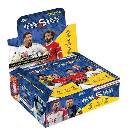 UEFA Champions League Super Stars 2023/24 Sammelkarten Booster Display (24) *Englische Version* - Smalltinytoystore