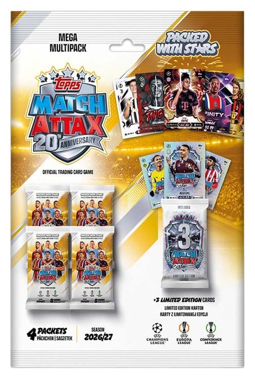 UEFA Club Competition Match Attax 2026/27 Sammelkarten Mega Multipack
