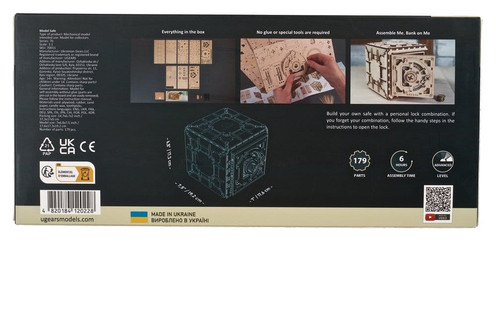 Ugears Modellbausatz aus Holz Tresor