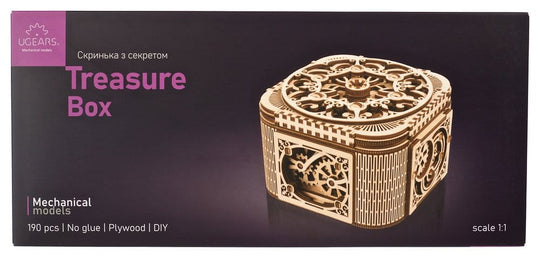 Ugears Modellbausatz aus Holz Schatzkästchen