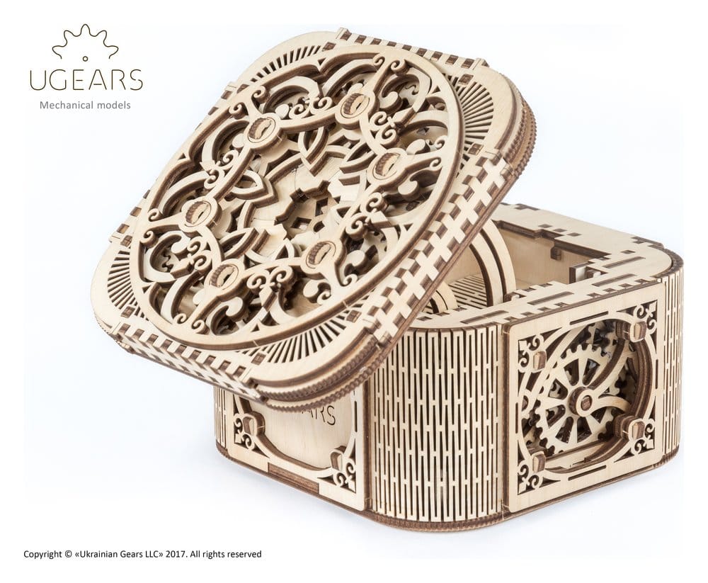 Ugears Modellbausatz aus Holz Schatzkästchen