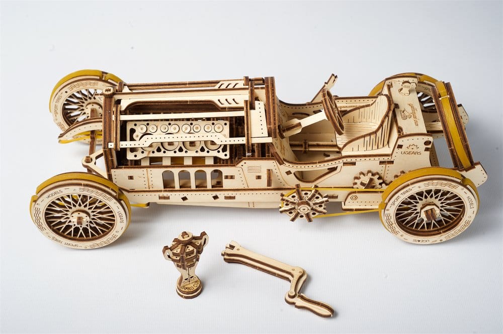 Ugears Modellbausatz aus Holz U-9 Grand Prix Auto
