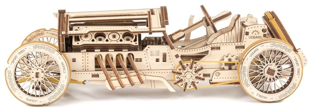 Ugears Modellbausatz aus Holz U-9 Grand Prix Auto