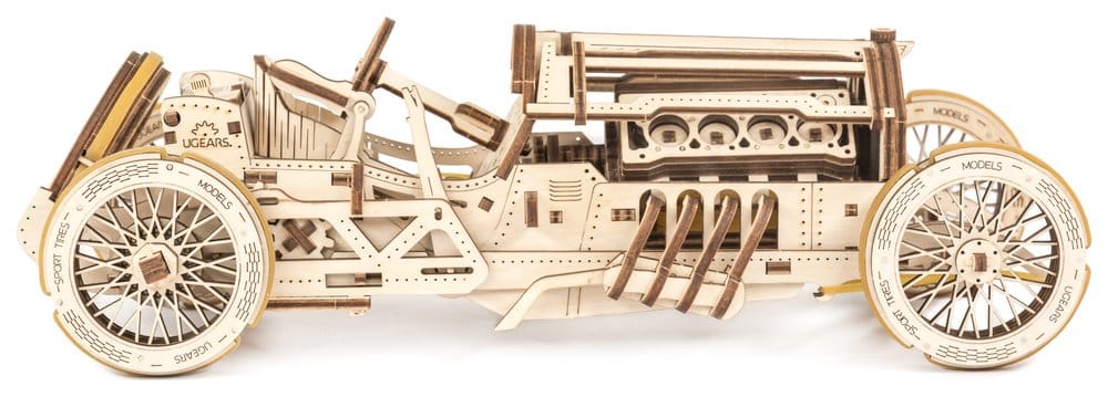 Ugears Modellbausatz aus Holz U-9 Grand Prix Auto