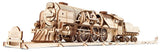 Ugears Modellbausatz aus Holz V-Express Dampflokomotive mit Schlepptender
