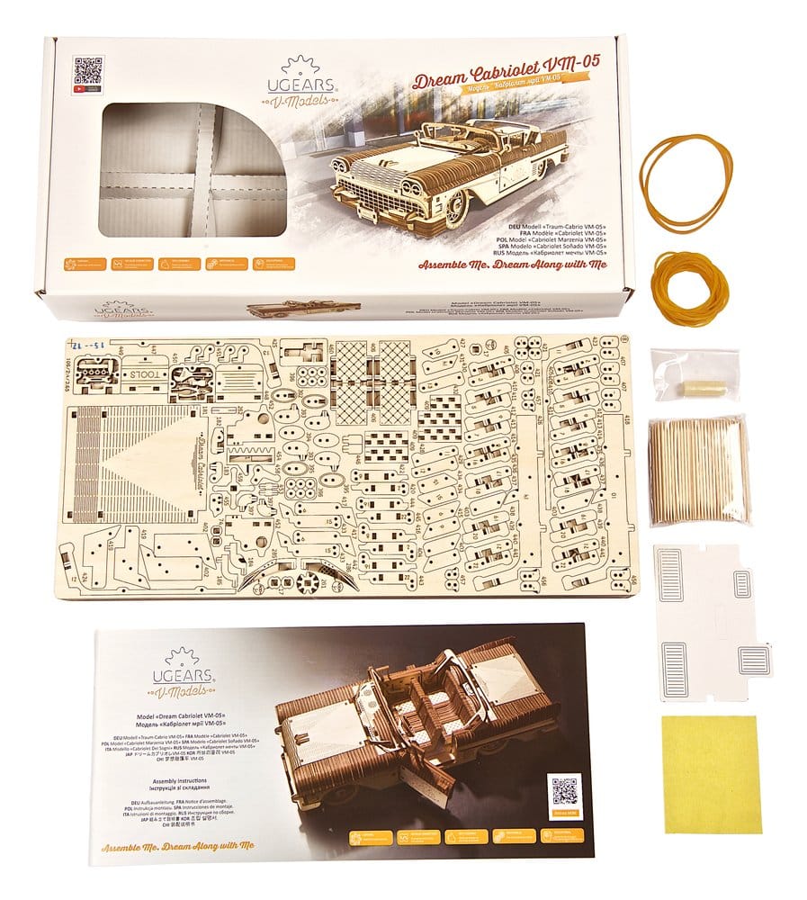 Ugears Modellbausatz aus Holz Traum-Cabrio VM-05