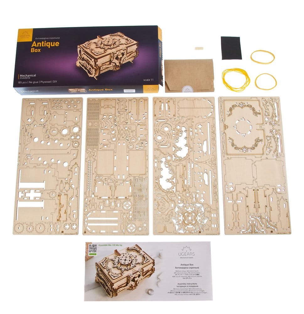 Ugears Modellbausatz aus Holz Antik-Schatulle