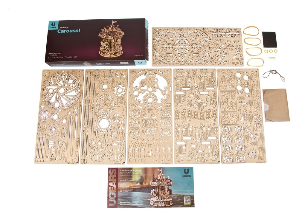 Ugears Modellbausatz aus Holz Karussell