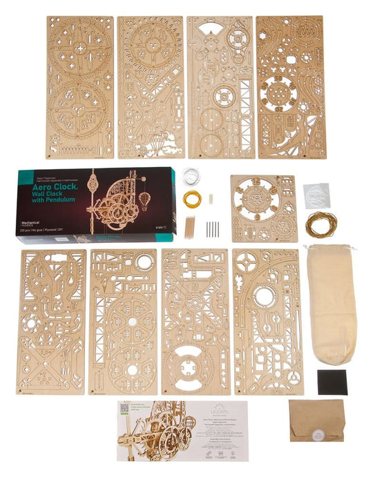 Ugears Modellbausatz aus Holz Aero-Uhr