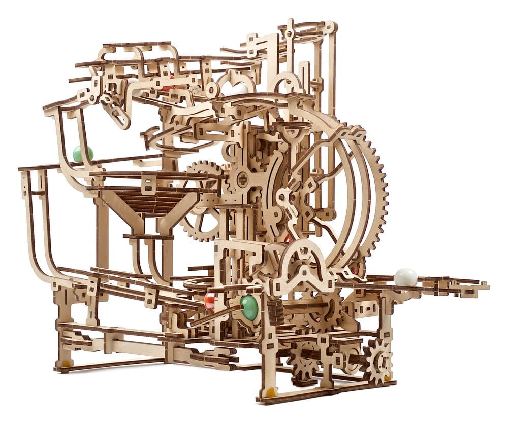 Ugears Modellbausatz aus Holz Murmel-Stufenbahn