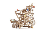 Ugears Modellbausatz aus Holz Murmelbahn mit Stufenwinde