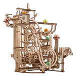 Ugears Modellbausatz aus Holz Murmelbahn mit Spiralaufzug