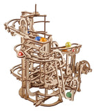 Ugears Modellbausatz aus Holz Murmelbahn mit Spiralaufzug