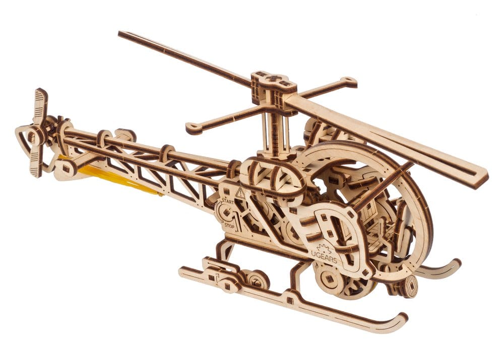Ugears Modellbausatz aus Holz Mini-Hubschrauber