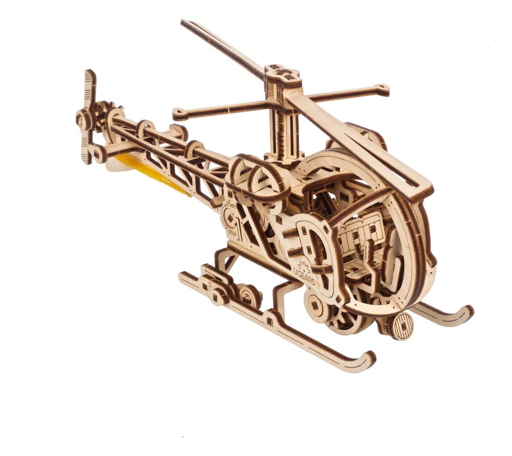 Ugears Modellbausatz aus Holz Mini-Hubschrauber