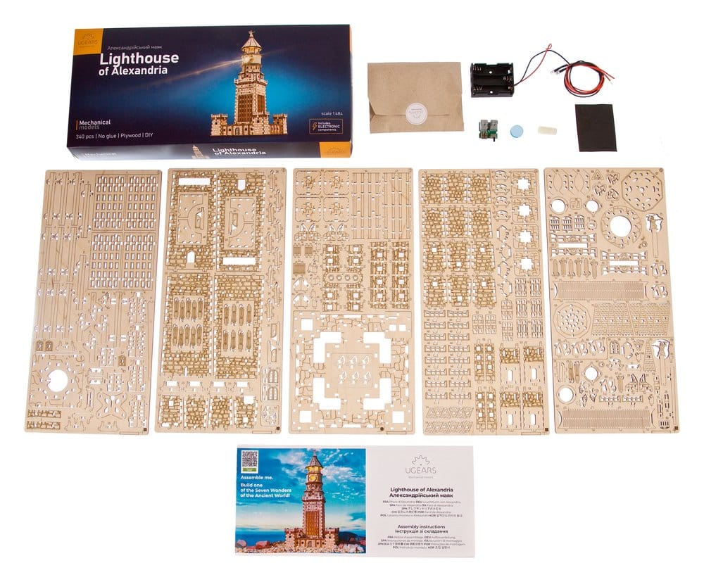 Ugears Modellbausatz aus Holz Leuchtturm von Alexandria