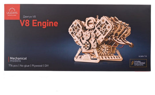 Ugears Modellbausatz aus Holz V8-Motor