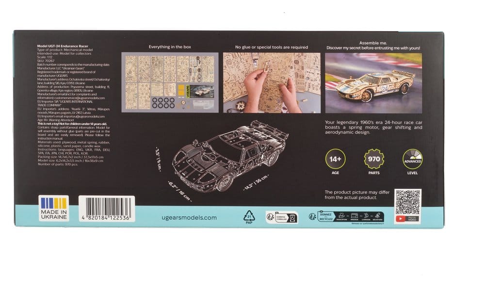 Ugears Modellbausatz aus Holz UGT-24 Endurance Racer
