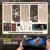 Ugears 3D Modellbausatz aus Holz R-5 Flugzeugmotor 25 cm