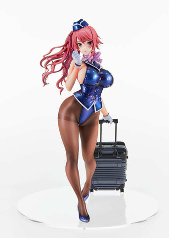 Original Character PVC Statue Tight na Oshigoto Work 3: Cabin Attendant Aya Saionji Antenna Shop Limited Edition 25 cm