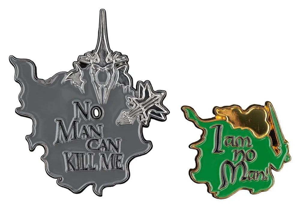 Herr der Ringe Ansteck-Pin Doppelpack No Man can Kill Me & I Am No Man! 7 cm
