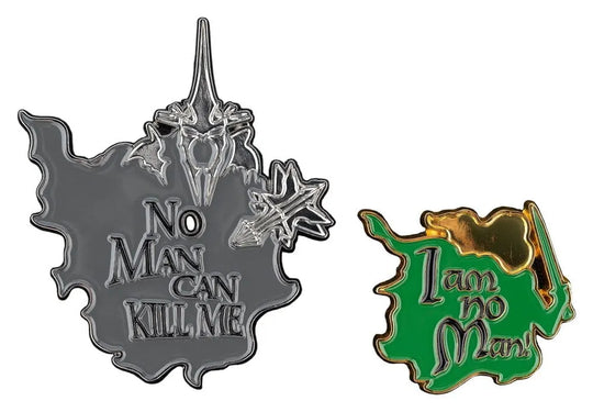 Herr der Ringe Ansteck-Pin Doppelpack No Man can Kill Me & I Am No Man! 7 cm