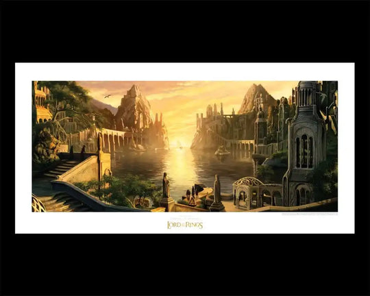 Herr der Ringe Kunstdruck The Grey Havens 59 x 30 cm