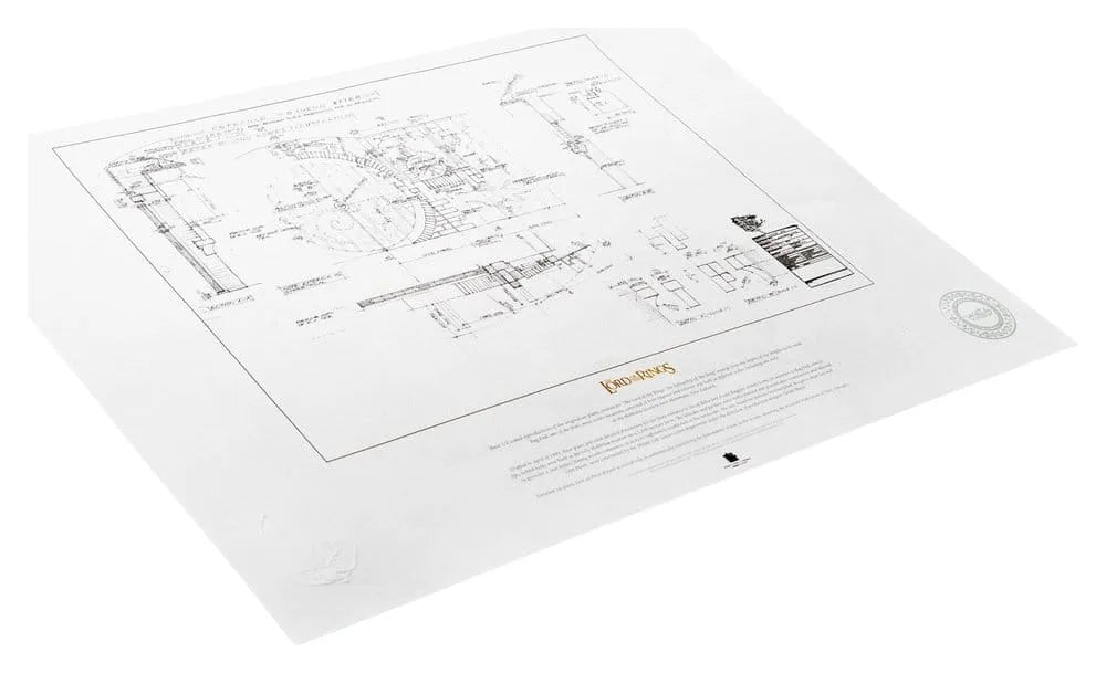 Herr der Ringe Bauplan Kunstdruck The Grey Havens 59 x 42 cm