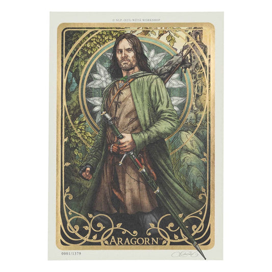 Herr der Ringe Kunstdruck Aragorn Art Card 14 x 21 cm Limited Edition