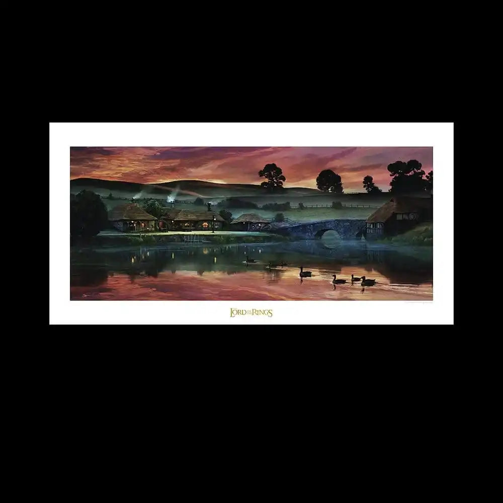 Herr der Ringe Kunstdruck Return to the Green Dragon Inn 59 x 42 cm