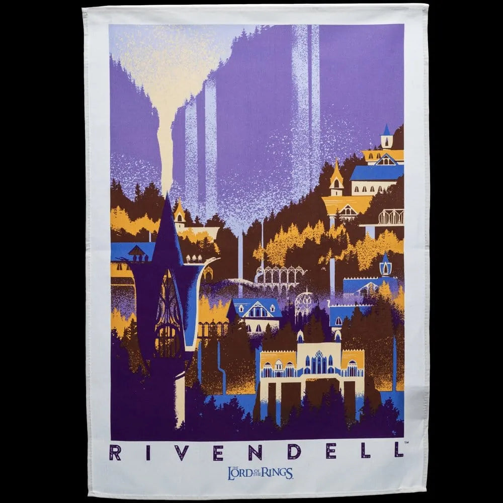 Herr der Ringe Geschirrtuch 2er Pack Rivendell & Hobbiton 70 cm