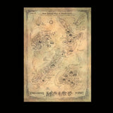 Der Hobbit Kunstdruck New Zealand Map of Middle Earth 50 x 70 cm