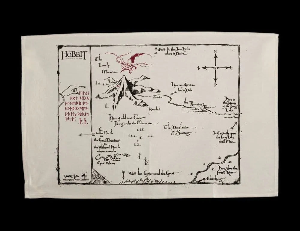 Der Hobbit Geschirrtuch Thorins Map 72 cm