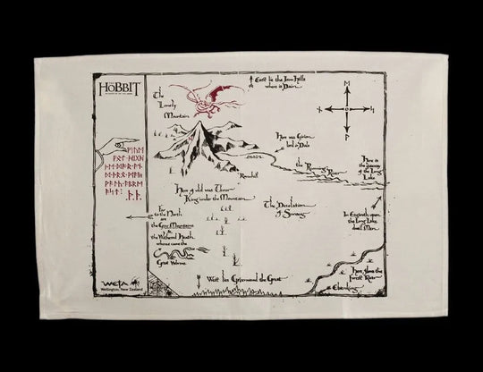 Der Hobbit Geschirrtuch Thorins Map 72 cm
