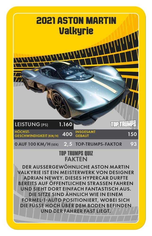 Super Cars Kartenspiel Top Trumps *Deutsche Version*
