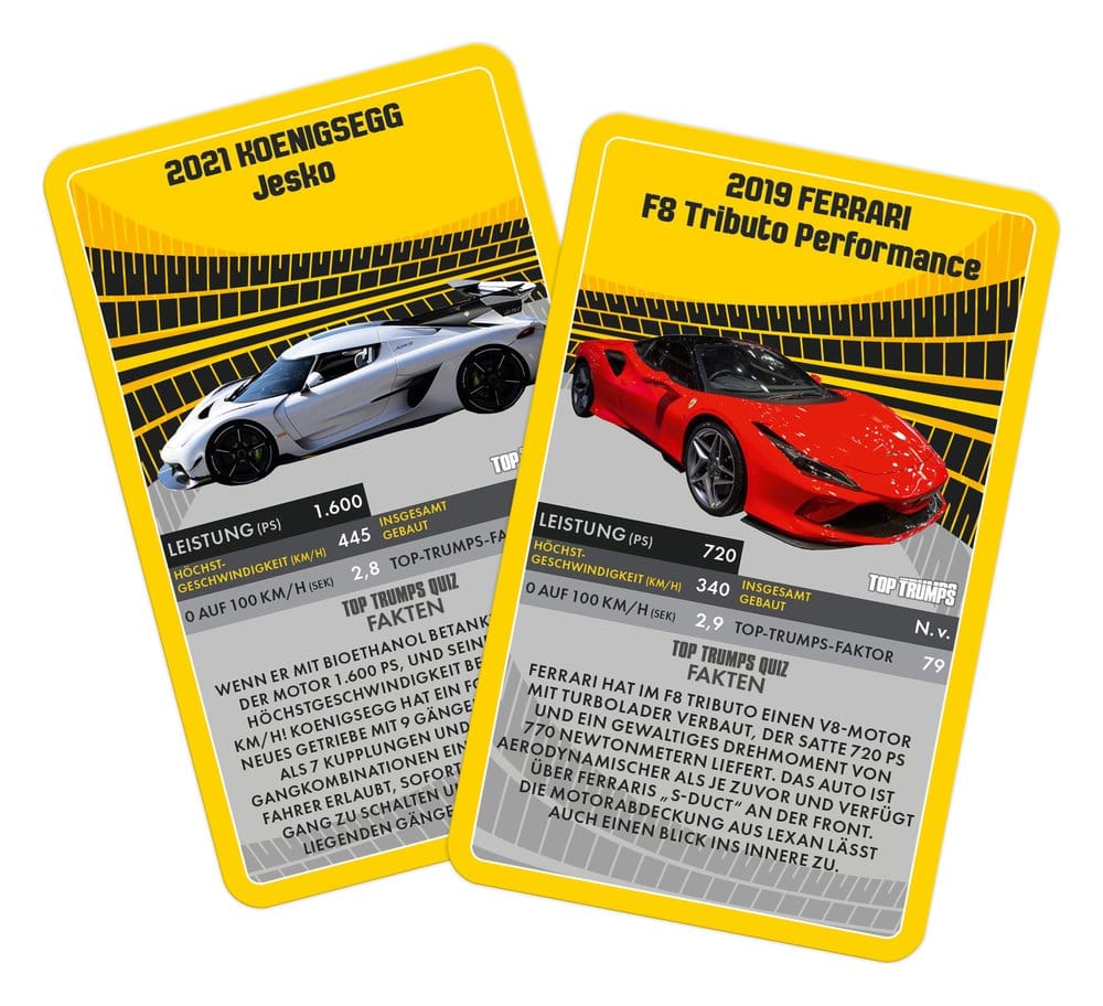 Super Cars Kartenspiel Top Trumps *Deutsche Version*