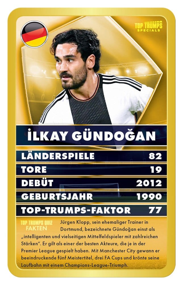 Weltfussballstars 6 Kartenspiel Top Trumps *Deutsche Version*