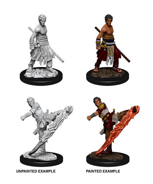 D&D Nolzur's Marvelous Miniatures Miniaturen unbemalt Male Half-Elf Monk Umkarton (6)