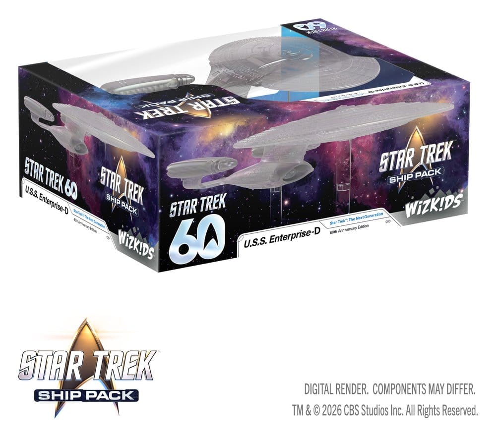 Star Trek Ship Pack Boxed Miniaturen vorbemalt U.S.S. Enterprise - 60th Anniversary Edition 22 cm