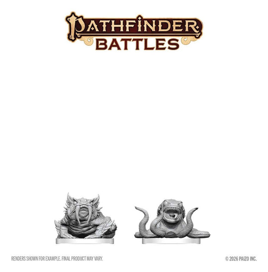 Pathfinder Battles Deep Cuts Miniatur unbemalt Bogwid & Slurk 13 cm