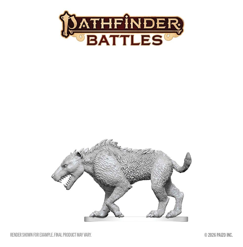 Pathfinder Battles Deep Cuts Miniatur unbemalt Hyaenodon 13 cm