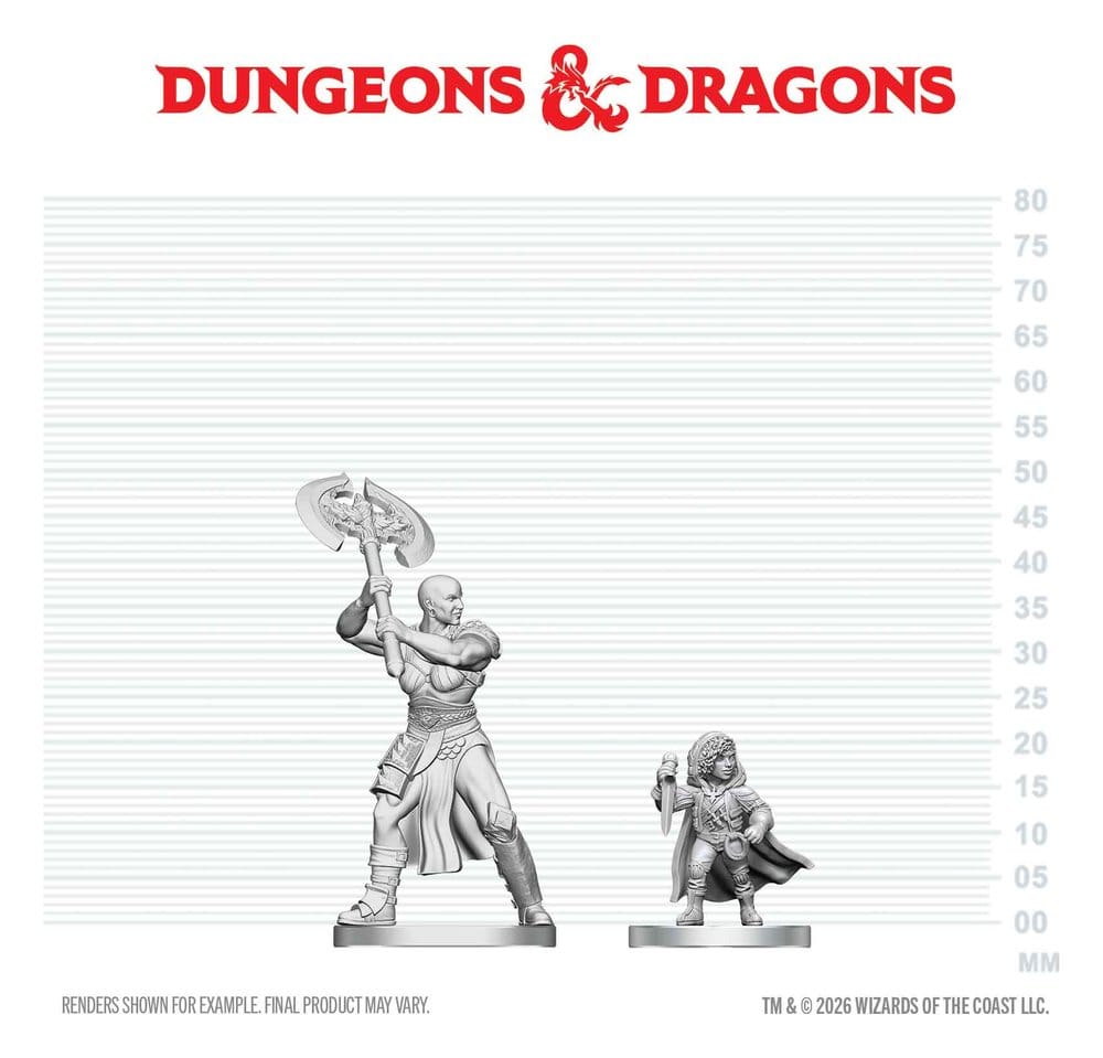 D&D Nolzur's Marvelous Miniatures Minifiguren Goliath-Barbar & Halbling-Schurke 13 cm