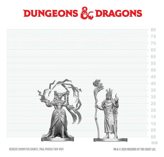 D&D Nolzur's Marvelous Miniatures Minifiguren Menschlicher Druide & Elfen-Zauberer 13 cm