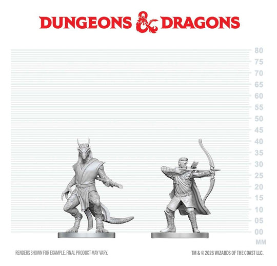 D&D Nolzur's Marvelous Miniatures Minifiguren Elfen-Waldläufer & Drachengeborener Mönch 13 cm